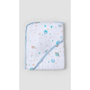 Imagem de Toalha Bebê Algodão Capuz Estampado 80x80cm - Congratulations Store