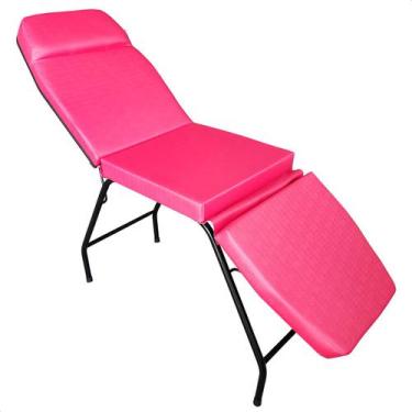 Imagem de Maca 3 Posições Reclinável Estética Clínica Massagem Pink Estr Preta F