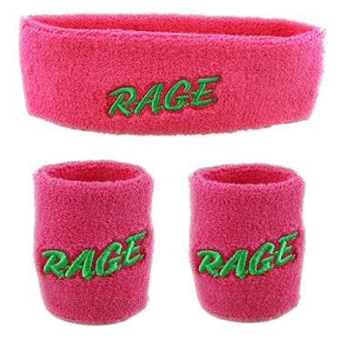 Imagem de Funny Guy Mugs Conjunto de faixas de transpiração unissex Rage (pacote com 3: 1 faixa de cabeça e 2 pulseiras)