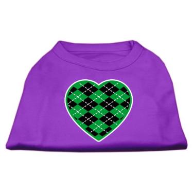 Imagem de Mirage Pet Products Camiseta Argyle com estampa verde coração roxo médio (12)