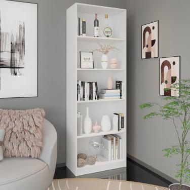 Imagem de Estante Livreiro Multiuso 5 Nichos Montreal Yescasa Branco Perfect Wood