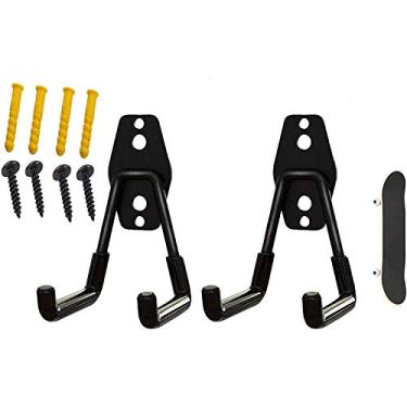 Imagem de Suporte de parede para suporte de skate, suporte de parede de skate, suporte de skate, suporte de skate, suporte de skate, suporte de armazenamento para casa e garagem, skate e longboard – sem placa, 2 peças