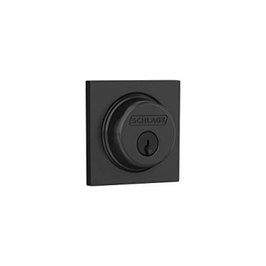 Imagem de Schlage Fechadura B60 N COL 622 com acabamento Collins, chave de 1 lado, segurança residencial mais alta, preto fosco