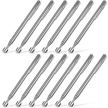 Imagem de 12 peças de ferramentas de captação magnéticas telescópicas em bastão magnético de 900 g, com clipe de bolso, ferramenta magnética para recuperar parafusos, porcas para homens, aniversário, Dia dos Pais, Dia dos Namorados