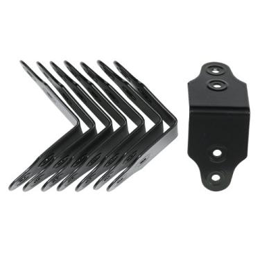 Imagem de Reliable Hardware Company RH-1722BK-8-A Braçadeira grande com 4 furos preta com protetor de rebite/parafuso