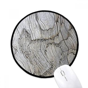 Imagem de Tapete de mouse com textura de latido antigo, listras cinzas, tapete redondo para computador