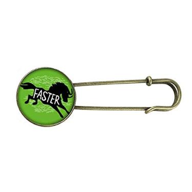 Imagem de Cavalo preto contorno animal natural retrô metal broche broche clipe jóias