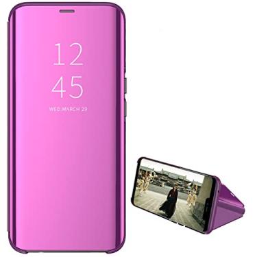 Imagem de Para Samsung Galaxy Z Fold 3 5G Case Luxo Espelho Inteligente Suporte Magnético Flip Phone Case Para Samsung Z Fold 2 Z Fold3 Capa Traseira, Roxo, para Galaxy Z Fold 3 5G