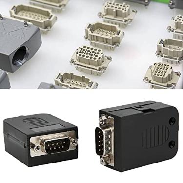 Imagem de YOUTHINK 2 peças DB9 9 pinos 2 peças DB9 9 pinos tipo parafuso serial para terminal macho conector adaptador com capa