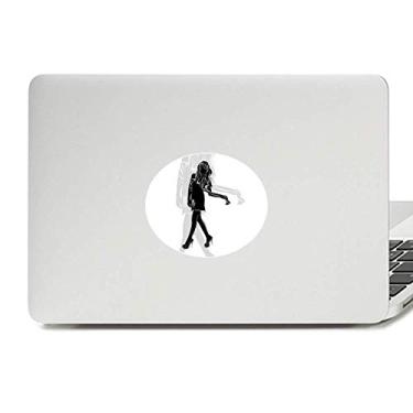 Imagem de Adesivo de notebook com emblema de vinil e desenho de mulher quente e bonita