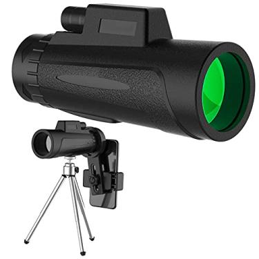 Imagem de Telescópio monocular, 12x50 HD Telescópios monoculares de alta potência para adultos com clipe de suporte de telefone e tripé para telefone celular, para viagens, passeios turísticos