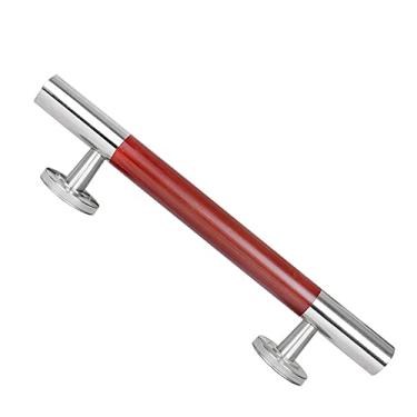 Imagem de Puxadores da porta de aço inoxidável de 300 mm para porta da frente de entrada de madeira.