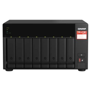 Imagem de Storage NAS QNAP TS-873A-8G-US (AMD Ryzen V1000 series V1500B 4C/8T 2.2GHz/8GB DDR4 RAM (2 x SODIMM slots, max. 64GB, optional ECC RAM support)/2 x 2.5GbE LAN/8BAIAS/Max.160TB/TORRE)
