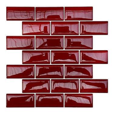 Imagem de Pastilha Adesiva Resinada, Tijolinho Bordo, 4 unidades, Cromo Sign