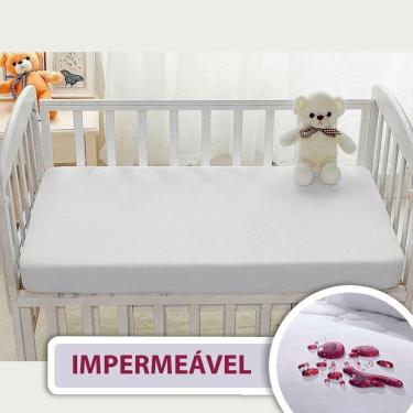 Imagem de Capa Protetor Berço Colchão 130x60x12 Impermeável Antiacaro