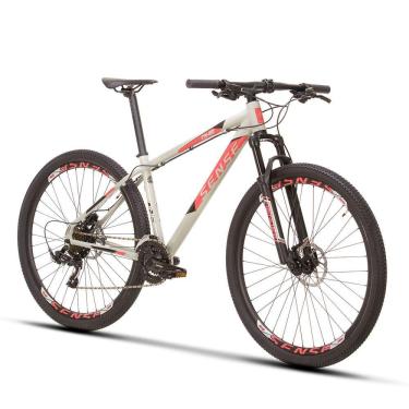 Imagem de Bicicleta Aro 29 MTB Quadro Alumínio M17` Freio Hidráulico Render ONE 2023 Cinza Rosa Sense