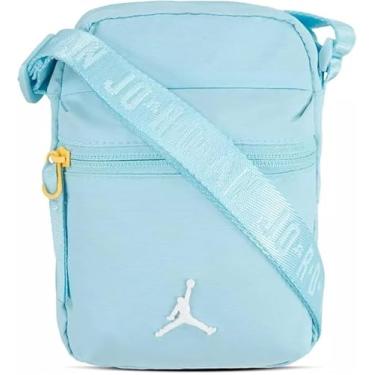 Imagem de Nike Bolsa tiracolo Air Jordan Festival 12,7 cm C x 3,18 cm L x 17,78 cm A, Azul gelo glaciar