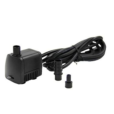 Imagem de Peaktop Bomba de água externa PT-707MIX para fontes, lagos de jardim e bebedouros para pássaros, 39 litros por minuto, 6,3 cm de comprimento, preta