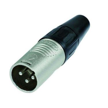 Imagem de Conector Xlr Cabo Macho 3 Polos Nickel Rc3m Rean