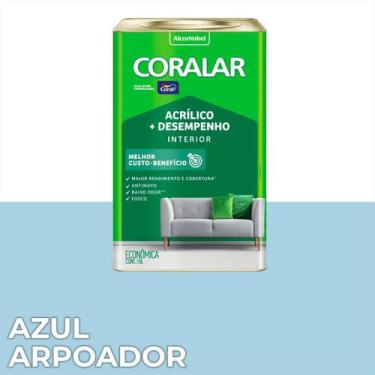 Imagem de Tinta Látex Coralar Anti Mofo Parede 18 Litros, Azul Arpoador