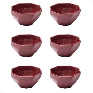 Imagem de Conjunto 6 Bowls 350ml Tigela Cumbuca Cerâmica para Saladas Cereais So