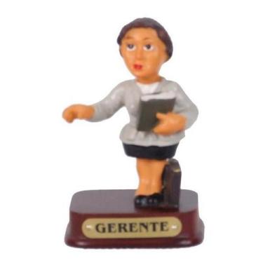 Imagem de Boneco Profissional Gerente Mulher Miniatura Decoração 8cm - Zona Livr