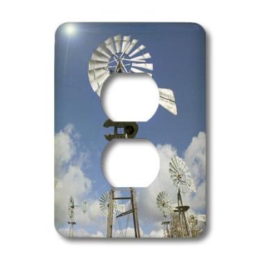 Imagem de 3dRose LLC lsp_90285_6 Indiana, Kendallville, Robertson Post Windmill Us15 Wbi0004 Walter Bibikow 2 Tampa de tomada