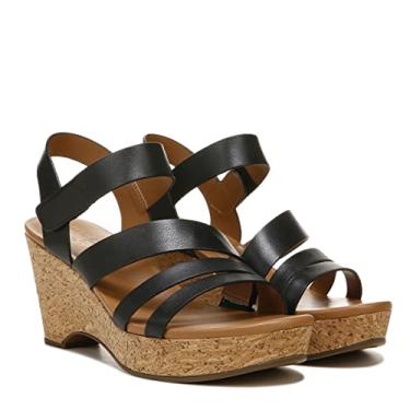 Imagem de Naturalizer Sandália feminina Cynthia com tiras, Couro preto, 9 Wide