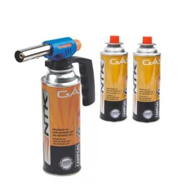 Imagem de Maçarico Portátil Acendedor Automático Ikon Com 3 Cartuchos Campgás - 