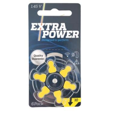 Imagem de Cartela de Pilhas para Aparelho Auditivo Extra Power com 06 unidades, 