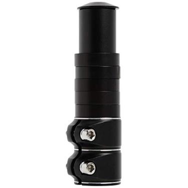 Imagem de Emoly Extensor STEM de garfo de bicicleta, extensor de guidão de MTB adaptador de cabeça de liga de alumínio para bicicleta de montanha, bicicleta de estrada, MTB, BMX- edição estendida (novo, preto)