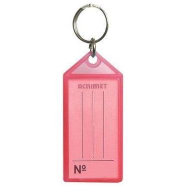 Imagem de Pote com 120 Chaveiro plastico Acrimet 144 rosa neon