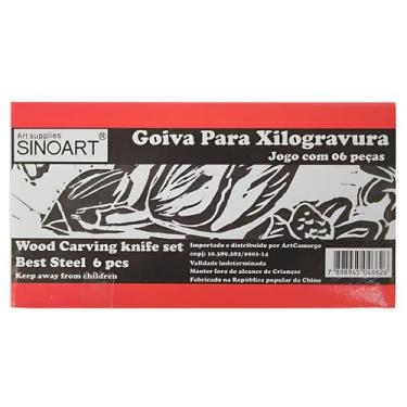Imagem de Goiva para Xilogravura Sinoart 06 Peças