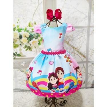 Imagem de Vestido Menina Infantil Perola Temático (Maria Clara & JP) Azul - AURE
