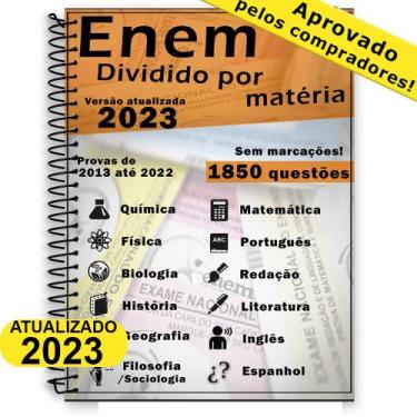 Imagem de Enem 2023 provas separadas por matéria 2013 até 2022 - JDM Impressões