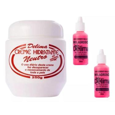 Imagem de Kit para os pés hidratação total:  1 Creme hidratante Delima Neutro + 