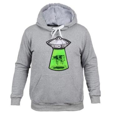 Imagem de Moletom 100% Algodão Flanelado Vacalienigena - Surprass, Cinza, M