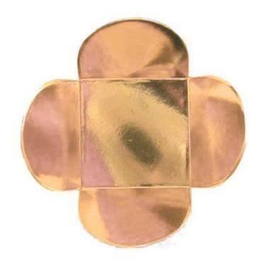 Imagem de Forminha para Doces 4 Pétalas (4cm x 4cm x 3cm) Rose Gold 50 unidades 