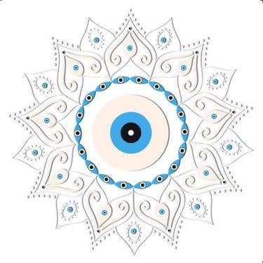 Imagem de Transfer Textil Quadrado - Mandala Olho - Litoarte