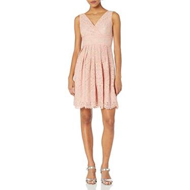 Imagem de Adrianna Papell Feminino tamanho único V-nk Fit N FLR W/Ognza Inst Ds, Areia rosa/amêndoa, 44