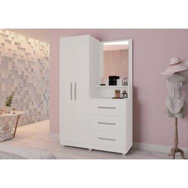 Imagem de Roupeiro Onix Com Espelho, 2 Portas e 3 gavetas, Luxo Móveis Primus, B