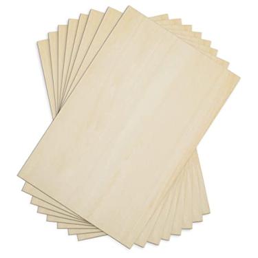 Imagem de SIWUCHYE Madeira Inacabada, 8 Pacotes de Folhas de Basswood para Artesanato, Placa de Madeira Artesanal para Artes e Ofícios de Barcos de Aeronaves Domésticas, Projetos Escolares, Enfeites de Madeira