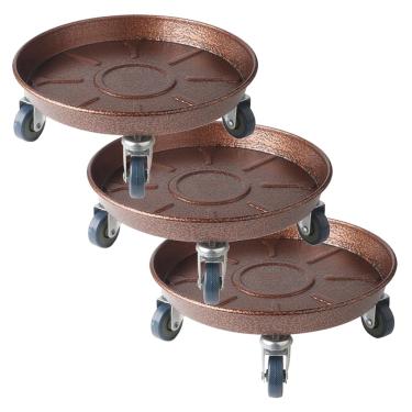 Imagem de FLRISNTIG Carrinho de Planta Resistente de 10" com Rodas, Suporte de Planta de Metal com Rodízios de 160 Libras, Suporte de Plantador com Rodas Redondas, Base de Rolo, Vaso de Flores Em Vaso para Jard