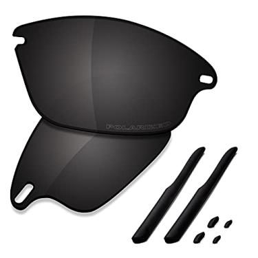 Imagem de Lentes de reposição premium e kits de borracha para óculos de sol Oakley Fast Jacket OO9097, High Defense - Carbon Black Polarized, One Size