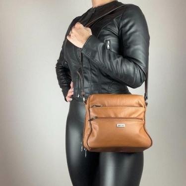 Imagem de Bolsa recuo em couro legítimo b.1068, Caramelo tabaco