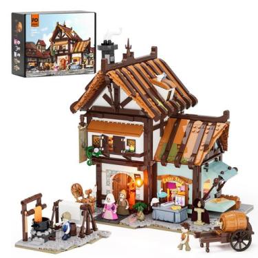 Imagem de Conjunto de tijolos de construção FUNWHOLE Medieval Tailor Shop 1994 u