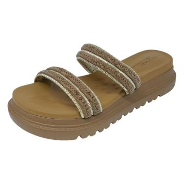 Imagem de Chinelo Feminino Flatform Estilo Brilho Dia a Dia Modare