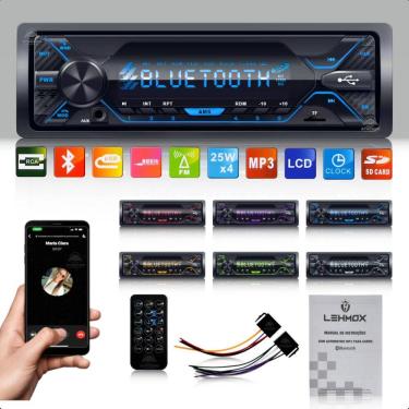 Imagem de Som Automotivo Radio De Carro MP3 Potente Bluetooth 4x25w Melhor Que Paine