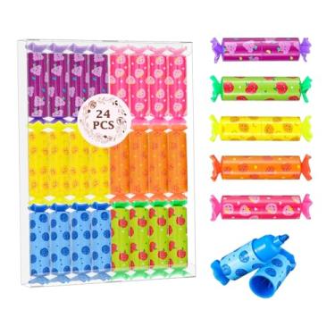 Imagem de Eki Shoal Marcadores fofos 12/24/48/120 peças – 6 cores em mini iluminadores para crianças, estudantes, enfermeiras em festa, iluminador de glitter ótimo para escrever, desenhar e colorir (24)