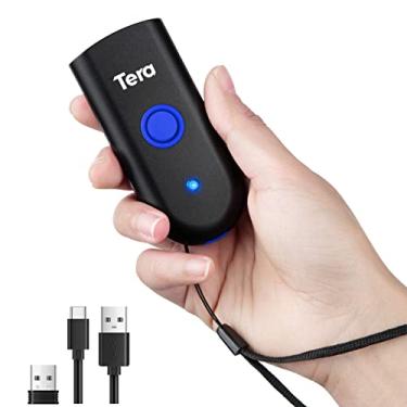 Imagem de Tera Mini scanner de código de barras a laser Bluetooth 1D 3 em 1 Bluetooth e USB com fio e 2,4 G sem fio 1D leitor de código de barras portátil funciona com tablets iOS Windows Android, 5200C